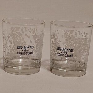 FASHIONABLE DISARONNO WEARS ROBERTO CAVALLI LOWBALL TUMBLERS SET OF 2